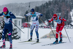 11.12.2021, xljkx, Cross Country FIS World Cup Davos, Men Sprint Final, v.l. Anton Persson (Sweden), Ben Ogden (United States of America), Artem Maltsev (Russia)  / 