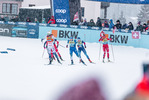 11.12.2021, xljkx, Cross Country FIS World Cup Davos, Women Sprint Final, v.l. Maja Dahlqvist (Sweden), Eva Urevc (Slovenia), Nadine Faehndrich (Switzerland), Natalia Nepryaeva (Russia)  / 