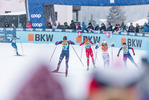 11.12.2021, xljkx, Cross Country FIS World Cup Davos, Women Sprint Final, v.l. Rosie Brennan (United States of America), Natalia Nepryaeva (Russia), Maja Dahlqvist (Sweden), Nadine Faehndrich (Switzerland)  / 