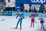 11.12.2021, xljkx, Cross Country FIS World Cup Davos, Men Sprint Final, v.l. Lucas Chanavat (France), Alexander Terentev (Russia), Even Northug (Norway)  / 