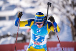 12.12.2021, xkvx, Biathlon IBU World Cup Hochfilzen, Relay Men, v.l. Sebastian Samuelsson (Sweden) in aktion / in action competes