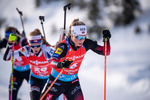 12.12.2021, xkvx, Biathlon IBU World Cup Hochfilzen, Pursuit Women, v.l. Tiril Eckhoff (Norway) in aktion / in action competes