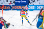 12.12.2021, xkvx, Biathlon IBU World Cup Hochfilzen, Pursuit Women, v.l. Hanna Oeberg (Sweden) im Ziel / at the finish