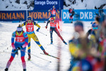 12.12.2021, xkvx, Biathlon IBU World Cup Hochfilzen, Pursuit Women, v.l. Vanessa Voigt (Germany) im Ziel / at the finish