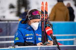 12.12.2021, xkvx, Biathlon IBU World Cup Hochfilzen, Pursuit Women, v.l. Anais Chevalier-Bouchet (France) schaut / looks on