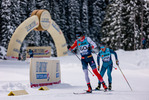 12.12.2021, xljkx, Cross Country FIS World Cup Davos, 15km Men, v.l. Harald Oestberg Amundsen (Norway), Strahinja Eric (Bosnia and Herzegovina)  / 