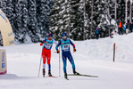 12.12.2021, xljkx, Cross Country FIS World Cup Davos, 15km Men, v.l. Avelino Naepflin (Switzerland), Yonathan Jesus Fernandez (Chile)  / 