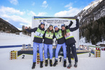 12.12.2021, xmcx, Biathlon IBU Junior Cup Martell, Relay Women, v.l. Sara Scattolo, Gaia Brunetto, Ilaria Scattolo and Fabiana Carpella (Italy)  /