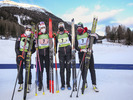 12.12.2021, xmcx, Biathlon IBU Junior Cup Martell, Relay Women, v.l. Lisa Osl, Anna Andexer, Lea Rothschopf and Lara Wagner (Austria)  /