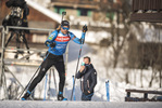 15.12.2021, xkvx, Biathlon IBU World Cup Le Grand Bornand, Training Women and Men, v.l. Simon Desthieux (France) in aktion / in action competes