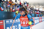 16.12.2021, xkvx, Biathlon IBU World Cup Le Grand Bornand, Sprint Women, v.l. Caroline Colombo (France) im Ziel / in the finish