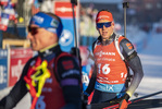 18.12.2021, xkvx, Biathlon IBU World Cup Le Grand Bornand, Pursuit Men, v.l. Philipp Nawrath (Germany) im Ziel / in the finish