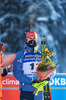 19.12.2021, xkvx, Biathlon IBU World Cup Le Grand Bornand, Mass Start Men, v.l. Johannes Kuehn (Germany) bei der Siegerehrung / at the medal ceremony