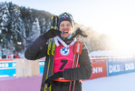 19.12.2021, xkvx, Biathlon IBU World Cup Le Grand Bornand, Mass Start Men, v.l. Tarjei Boe (Norway) nach der Siegerehrung / after the medal ceremony