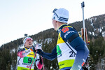 19.12.2021, xlukx, Biathlon IBU Cup Obertilliach, Single Mixed Relay, v.l. v.l. Magnus Oberhauser (AUT), Justus Strelow (GER)  / f.l. Magnus Oberhauser of Austria, Justus Strelow of Germany
