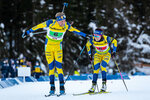 19.12.2021, xlukx, Biathlon IBU Cup Obertilliach, Single Mixed Relay, v.l. 2. Platz Viktor Brandt (SWE), 2. Platz Elisabeth Hoegberg (SWE)  / second placed Viktor Brandt of Sweden, second placed Elisabeth Hoegberg of Sweden