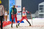 28.12.2021, xkvx, Biathlon WTC Ruhpolding 2021, v.l. Lisa Theresa Hauser (Austria), Felix Leitner (Austria) im Ziel / in the finish