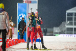 28.12.2021, xkvx, Biathlon WTC Ruhpolding 2021, v.l. Lisa Theresa Hauser (Austria), Felix Leitner (Austria) im Ziel / in the finish