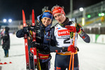 28.12.2021, xkvx, Biathlon WTC Ruhpolding 2021, v.l. Vanessa Hinz (Germany), Benedikt Doll (Germany) nach dem Wettkampf / after the competition