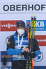 07.01.2022, xkvx, Biathlon IBU World Cup Oberhof, Sprint Men, v.l. Alexandr Loginov (Russia) bei der Siegerehrung / at the medal ceremony