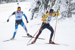 07.01.2022, xsoex, Biathlon Deutschlandpokal Notschrei, Sprint Men, v.l. Matthias Rauch (Germany), Lucas Lechner (Germany)  / 