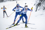 07.01.2022, xsoex, Biathlon Deutschlandpokal Notschrei, Sprint Men, v.l. Valentin Lagler (Germany), Elias Seidl (Germany)  / 