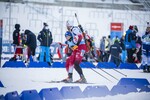 08.01.2022, xkvx, Biathlon IBU World Cup Oberhof, Single Mixed Relay, v.l. Simon Eder (Austria), Lisa Theresa Hauser (Austria) in aktion / in action competes