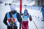 08.01.2022, xkvx, Biathlon IBU World Cup Oberhof, Single Mixed Relay, v.l. Lisa Theresa Hauser (Austria) im Ziel / in the finish