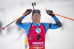 09.01.2022, xkvx, Biathlon IBU World Cup Oberhof, Pursuit Men, v.l. Quentin Fillon Maillet (France) gewinnt die Goldmedaille / wins the gold medal