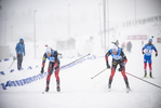 09.01.2022, xkvx, Biathlon IBU World Cup Oberhof, Pursuit Men, v.l. Sturla Holm Laegreid (Norway), Tarjei Boe (Norway) im Ziel / in the finish