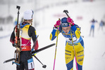 09.01.2022, xkvx, Biathlon IBU World Cup Oberhof, Pursuit Women, v.l. Hanna Oeberg (Sweden) im Ziel / in the finish
