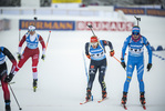 12.01.2022, xkvx, Biathlon IBU World Cup Ruhpolding, Sprint Women, v.l. Hanna Kebinger (Germany), Michela Carrara (Italy) im Ziel / in the finish