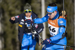 13.01.2022, xsoex, Biathlon IBU Junior Cup Pokljuka, Sprint Men, v.l. Michele Molinari (Italy) in aktion / in action competes