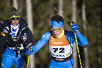 13.01.2022, xsoex, Biathlon IBU Junior Cup Pokljuka, Sprint Men, v.l. Nicolo Giraudo (Italy) in aktion / in action competes