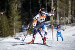 13.01.2022, xsoex, Biathlon IBU Junior Cup Pokljuka, Sprint Men, v.l. Ludek Abraham (Czech Republic) in aktion / in action competes