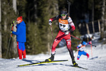 13.01.2022, xsoex, Biathlon IBU Junior Cup Pokljuka, Sprint Men, v.l. Leon Kienesberger (Austria) in aktion / in action competes