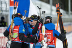 14.01.2022, xkvx, Biathlon IBU World Cup Ruhpolding, Relay Women, v.l.  gewinnt die Goldmedaille / wins the gold medal