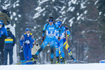 15.01.2022, xkvx, Biathlon IBU World Cup Ruhpolding, Relay Men, v.l. Quentin Fillon Maillet (France) in aktion / in action competes