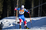 15.01.2022, xsoex, Biathlon IBU Junior Cup Pokljuka, Sprint Men, v.l. Aleksei Kovalev (Russia) in aktion / in action competes