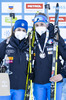 15.01.2022, xsoex, Biathlon IBU Junior Cup Pokljuka, Sprint Women, v.l.  bei der Siegerehrung / at the medal ceremony