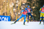 16.01.2022, xkvx, Biathlon IBU World Cup Ruhpolding, Pursuit Men, v.l. Lukas Hofer (Italy) in aktion / in action competes