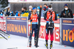 16.01.2022, xkvx, Biathlon IBU World Cup Ruhpolding, Pursuit Men, v.l. David Zobel (Germany), Sverre Dahlen Aspenes (Norway) im Ziel / in the finish