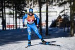 16.01.2022, xsoex, Biathlon IBU Junior Cup Pokljuka, Single Mixed Relay, v.l. Michele Molinari (Italy) in aktion / in action competes