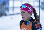 16.01.2022, xsoex, Biathlon IBU Junior Cup Pokljuka, Mixed Relay, v.l. Luise Mueller (Germany) im Ziel / in the finish