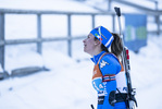 16.01.2022, xsoex, Biathlon IBU Junior Cup Pokljuka, Mixed Relay, v.l. Gaia Brunetto (Italy) im Ziel / in the finish
