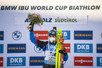 20.01.2022, xkvx, Biathlon IBU World Cup Anterselva, Individual Men, v.l. Anton Babikov (Russia) bei der Siegerehrung / at the medal ceremony