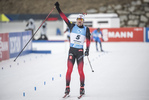 22.01.2022, xkvx, Biathlon IBU World Cup Anterselva, Mass Start Men, v.l. Sturla Holm Laegreid (Norway) im Ziel / in the finish