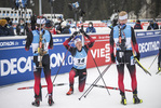 22.01.2022, xkvx, Biathlon IBU World Cup Anterselva, Mass Start Men, v.l. Sivert Guttorm Bakken (Norway) im Ziel / in the finish