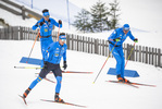 22.01.2022, xkvx, Biathlon IBU World Cup Anterselva, Training Women and Men, v.l. Tommaso Giacomel (Italy), Didier Bionaz (Italy), Dominik Windisch (Italy) in aktion / in action competes
