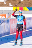 23.01.2022, xkvx, Biathlon IBU World Cup Anterselva, Relay Men, v.l. Vetle Sjaastad Christiansen (Norway) gewinnt die Goldmedaille / wins the gold medal